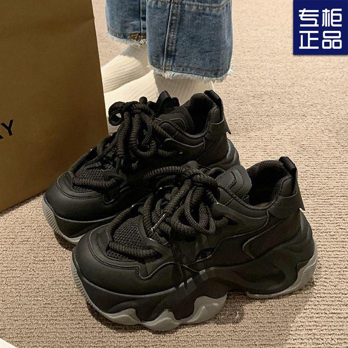 New Spring Sports and Leisure Women's Shoes Ins Autumn New Height Increase Fashion Color Matching Casual