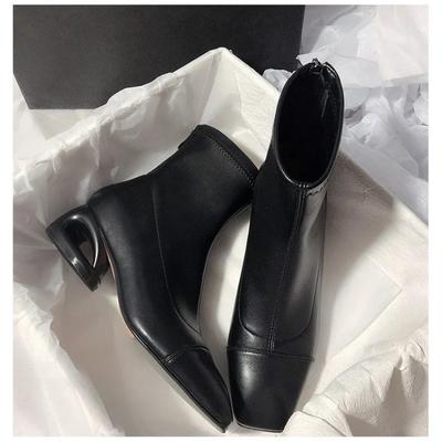 Fashion 2025 New High-heeled Temperament Booties, Simple and Versatile, Literary and Retro Boots for Women