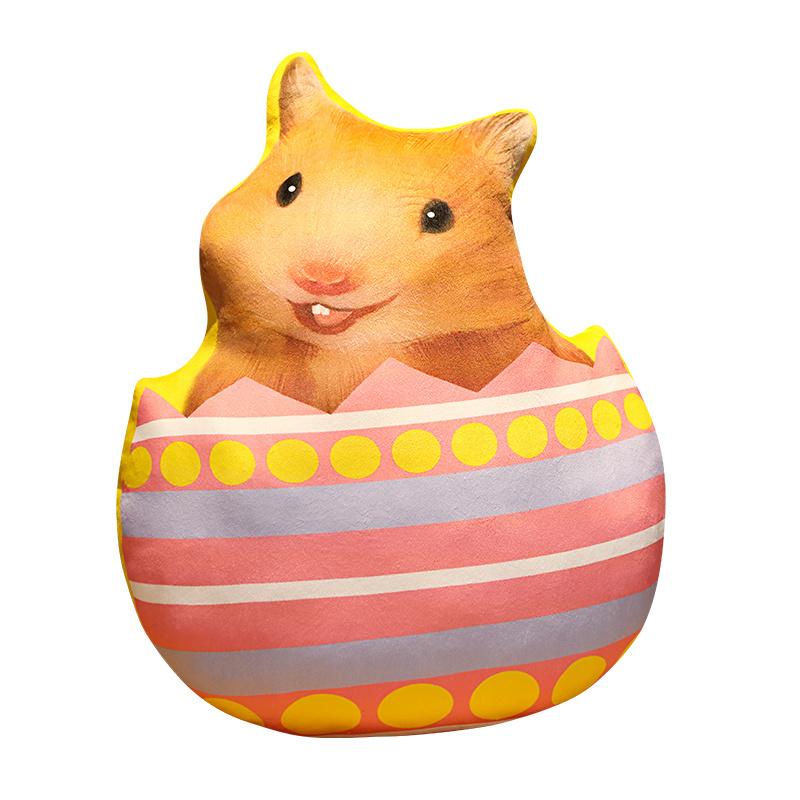 Easter Egg Bunny Stuffed Plush Toys Cute Animal Rabbit Pillow Plushies Doll Kids Favors Gifts 2026 Spring Easter Decor for Home 10cm розовый