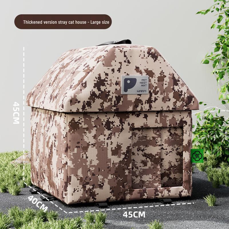 Waterproof Outdoor Cat Shelter: Four-Season, Rainproof, Warm Cat or Dog House Cat Nest
