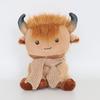 Highland Cow Plush Toy With Scarf Soft Plush For Kids And Collectors