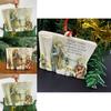 Square Contemporary Resin Decoration Highlighting Couples With Children For Christmas Celebrations