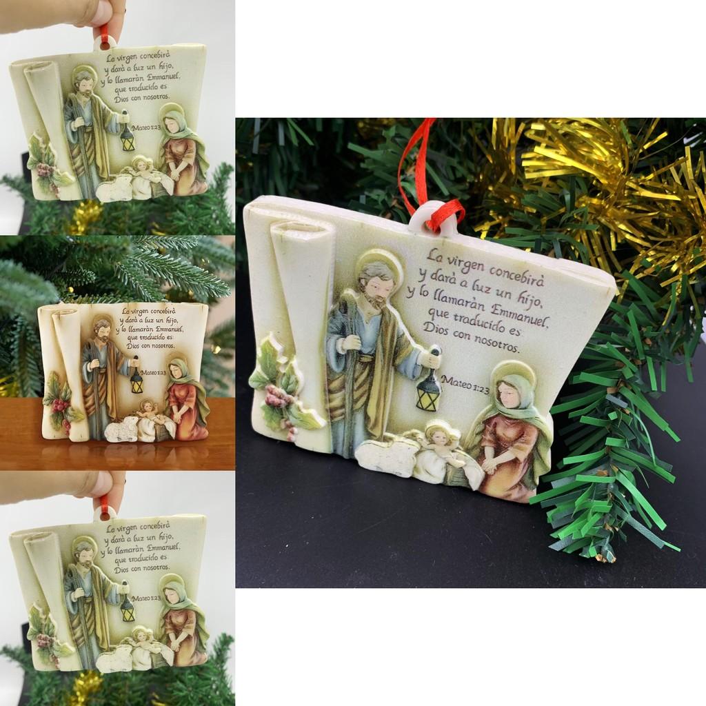 Square Contemporary Resin Decoration Highlighting Couples With Children For Christmas Celebrations