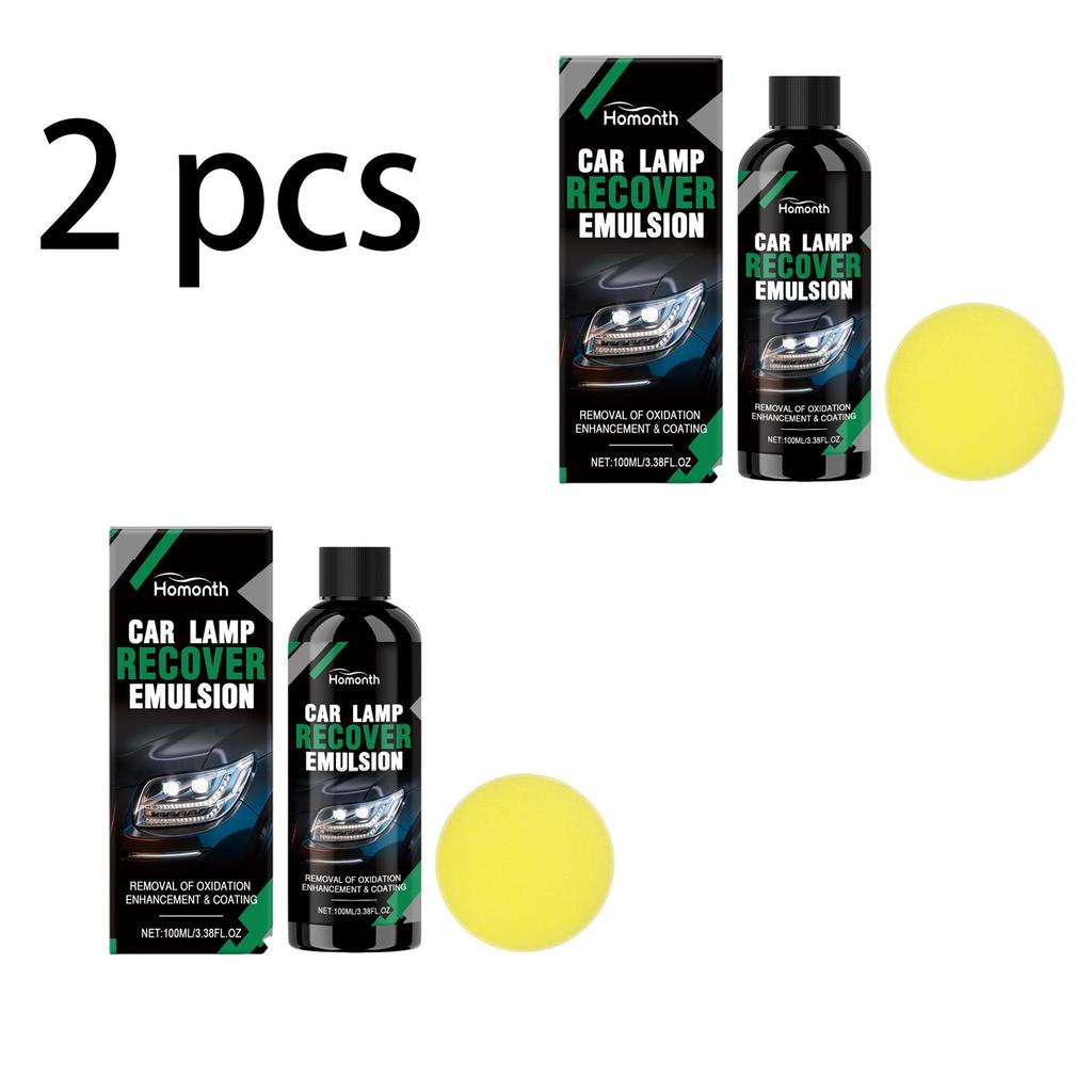 Homonth Car Headlight Maintenance Kit, Headlight Cleaning and Stain Removal, Headlight Scratch Renovation and Polishing Care Kit 100ml