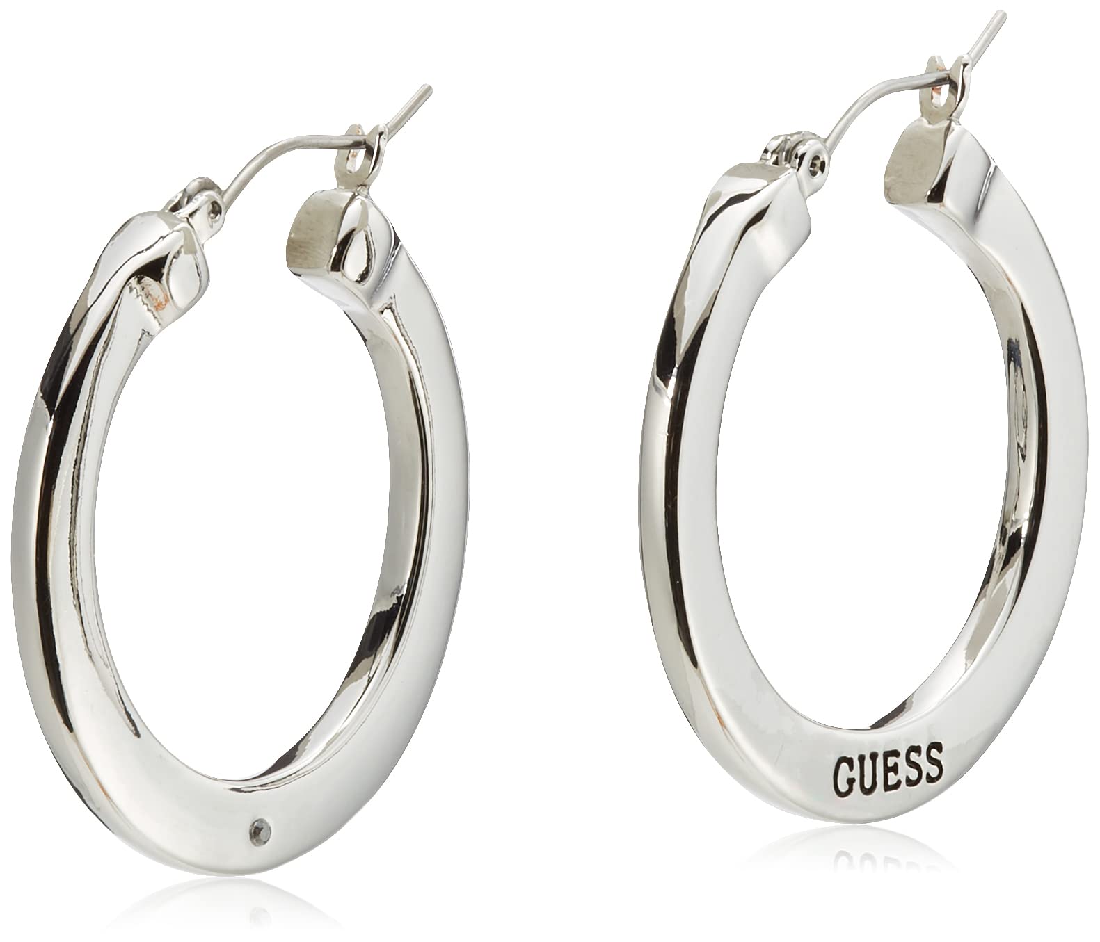

GUESS Basic Logo Hoop Metal Earrings,