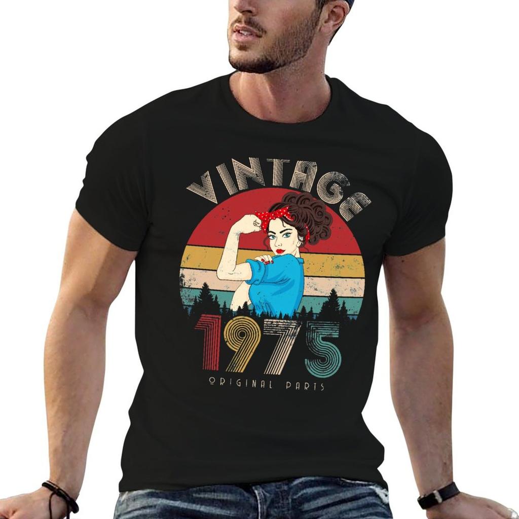Vintage 1975 All Original Parts Birthday Gifts TShirt Unisex tshirt t shirts cotton 100 t shirts with prints Tshirt