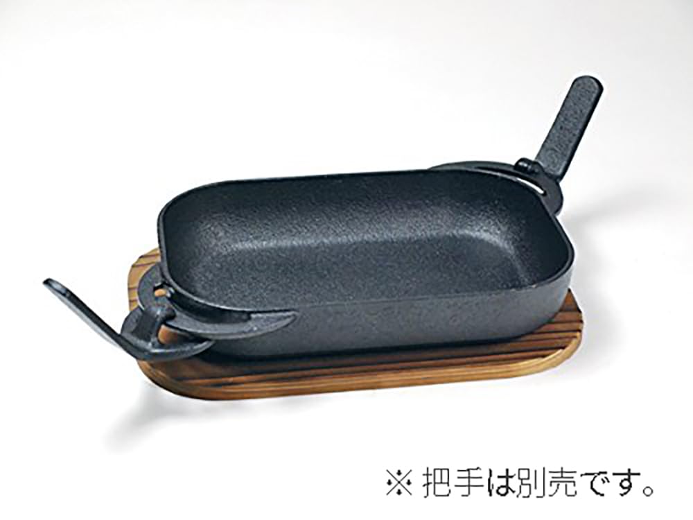 Asahi Iwate Prefecture Traditional Craftsmanship Nanbu Ironware Oven Grill Pan with Embossed Non-Stick Finish (Induction & Gas Compatible)