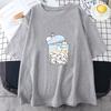Bubble Boba Milk Tea Printed T Shirt Women Fashion Clothes Casual Y2k Blouse 90s Girls Ladies Female Short Sleeve Personality