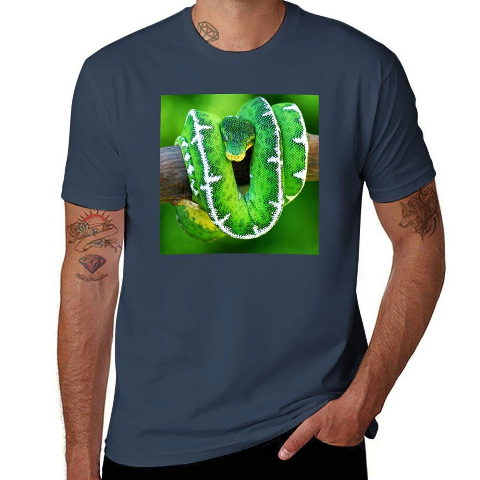 EMERALD TREE BOA T-Shirt man t shirt designer funny t shirts cotton t shirt custom print T-Shirt S