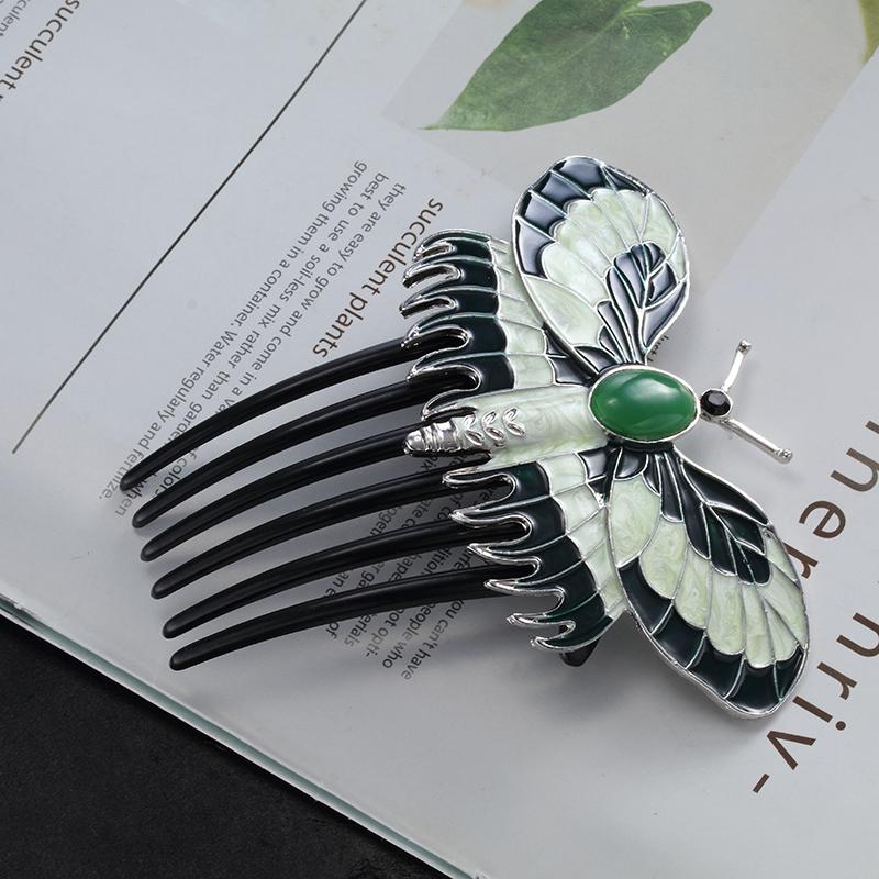ZRM Fashion Vintage Titanic Butterfly Combs Charms Animals Hairpins Hair Combs Accessories Women Girlfriend Jewelry Gift