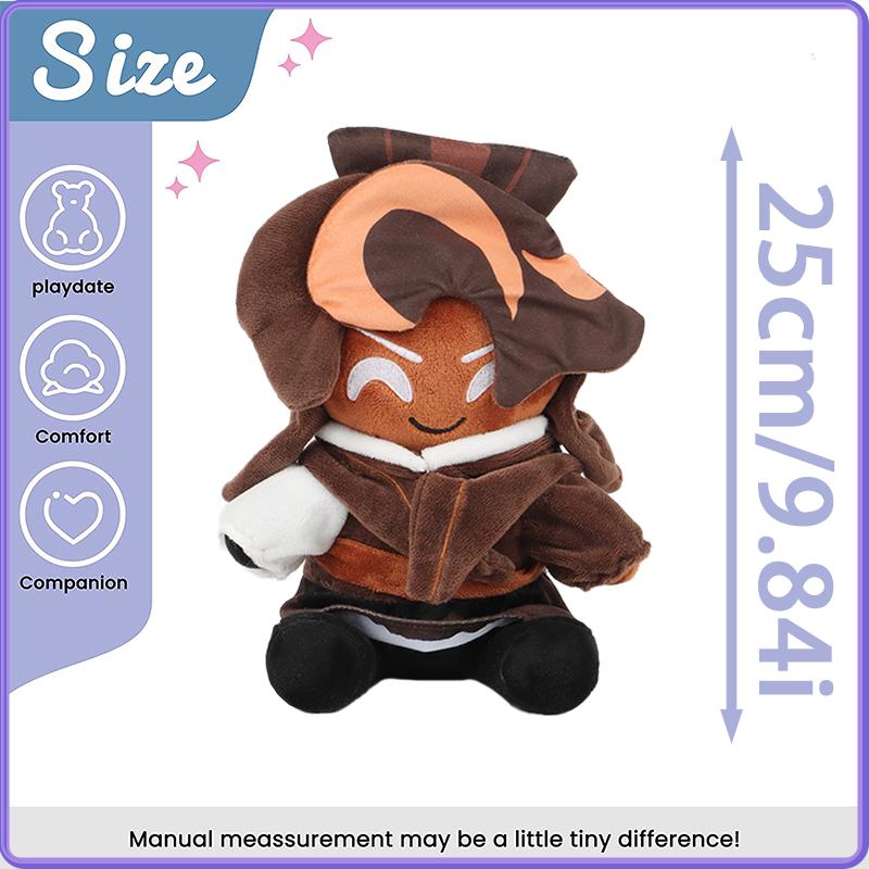 Karamell Pfeil Keks Plüschtiere Kuscheltier Cookie Run: Königreich Spiel Peripherie Niedliche Figurenpuppen Sammlerstücke Dekor Geburtstagsgeschenke 25cm gray