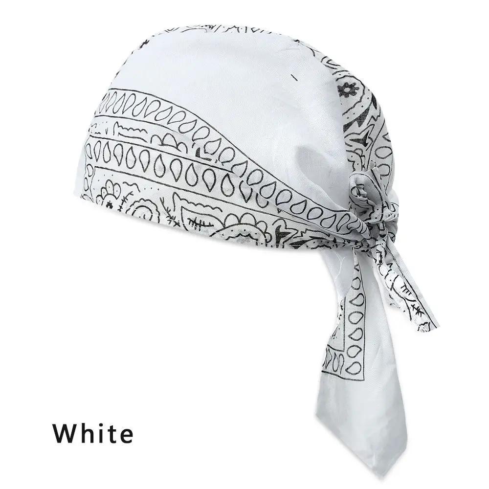 Männer Frauen Schnelltrocknendes Kopftuch Baumwolle Piratenhut Outdoor Sport Radfahren Bandana Schweißabsorbierend Krebs Chemo Kappe Muslimischer Turban