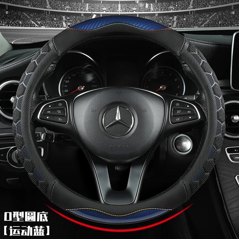 The car steering wheel cover features a strong grip and 3D honeycomb anti-slip design, suitable for 14.5 to 15 inches
