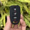 Silicone Car Key Case for Hyundai Kia Elantra Sonata Accent Tucson Sonata Santa FE Carens 2007-2011 Rubber Remote Cover Keychain