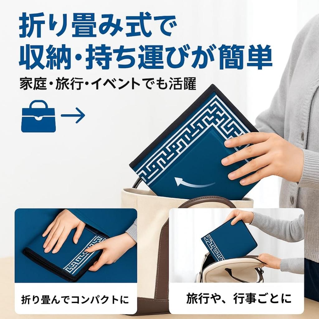 Card Game Play Tabletop 80x80cm Mahjong, Poker, Magic, Mat, Cover, Stain-Resistant, Sound-Dampening, Non-Slip, (Blue 2) [Used]