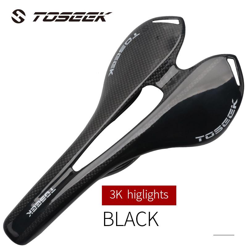 TOSEEK Carbon Sattel 7x9mm Streben Rennrad Mountainbike Sitz Atmungsaktiv Ultraleicht Professionelle Rennrad Ausrüstung