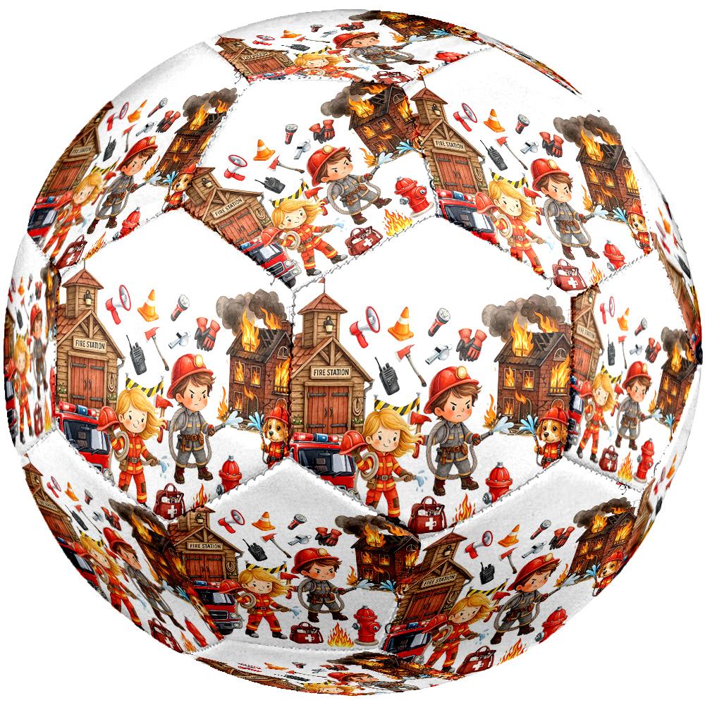 Firefighters Theme Size 5 Soccer Ball, Suitable for Both Indoor and Outdoor Matches, a Gift Suitable for Everyone.