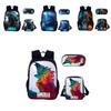 Godzilla Backpack Set With Nylon Material For School And Travel Use