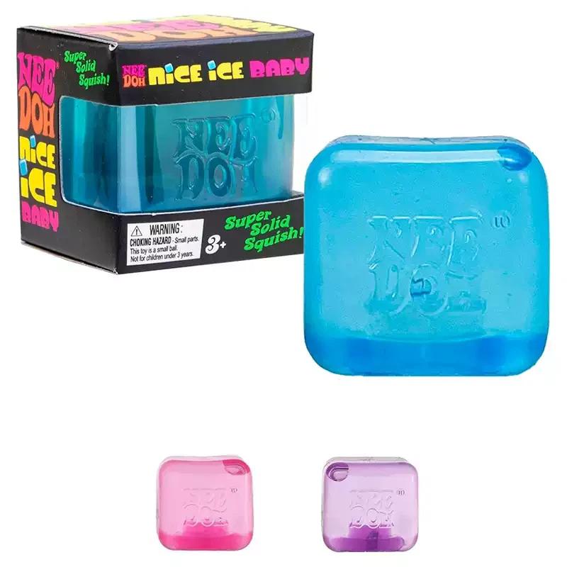 Squishy Needoh Nice Cube Schylling Sensoriale Per Adulti Bambini Blu Viola Rosa Strumento Calmante per Ansia Per Ufficio Casa Scuola