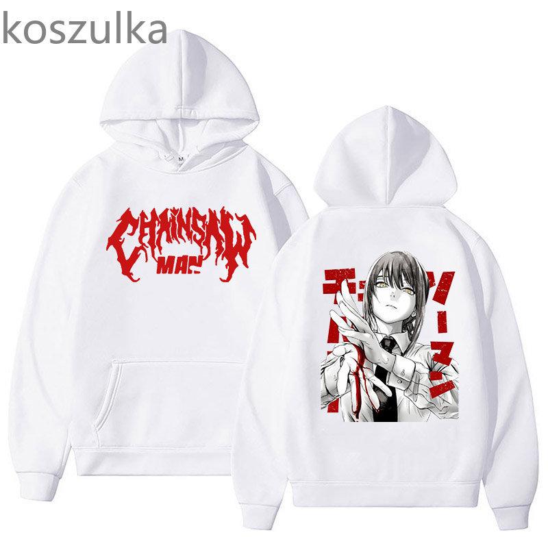 Chainsaw Man Makima Autumn Winter Men Hoodie Vintage Unisex Pullover Men Vintage Graphic Hoody Tops Oversize Clothing