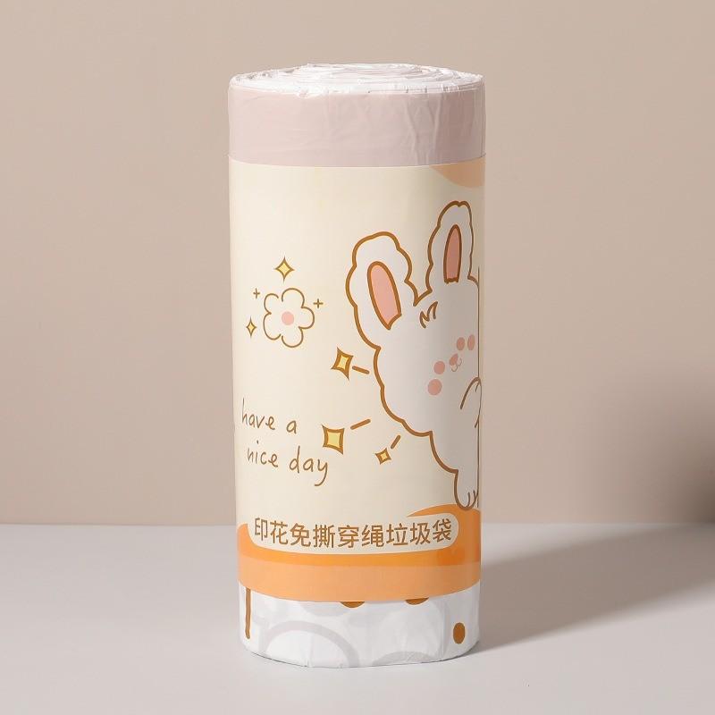 Cartoon Capybara Heavy Duty Trash Bag With Drawstring For Home Kitchen Use