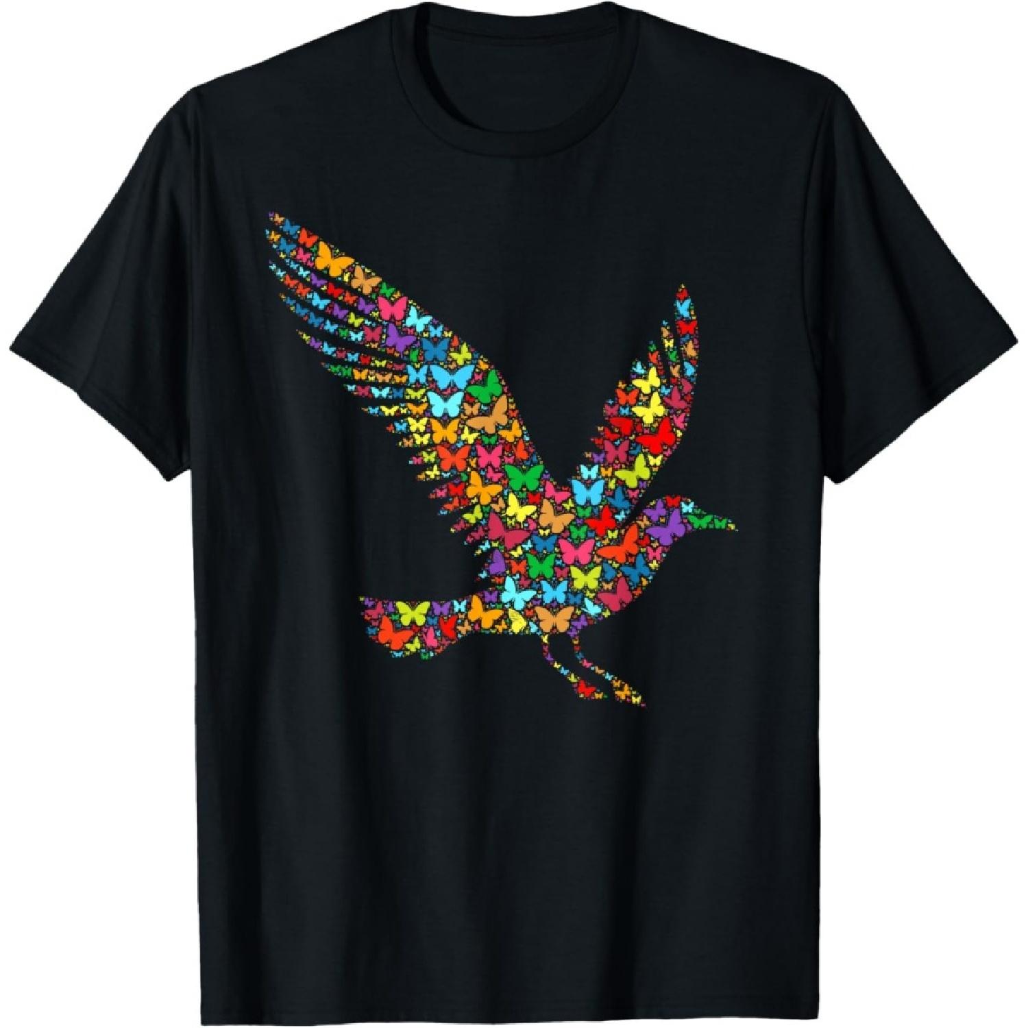 

Colorful Butterfly Lover Men Women Girls Brid Flying Seagull T-Shirt XXXXXL чорний