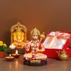 Murti de Hanuman Ji para Painel de Carro, Ídolo para Pooja em Casa com Hanuman Chalisa para Proteção contra Energia Negativa, Boa Sorte e Sucesso