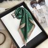 100% Natural Real Silk Scarf Women Print Bandana Square Scarves Wrap Fashion Luxury Summer Beach High Quality Hijab schals 53cm