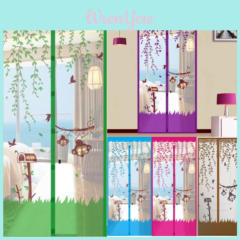 Anti Insect Mosquito Bugs Magnetic Tulle Automatic Closing Door Screen Mesh Net