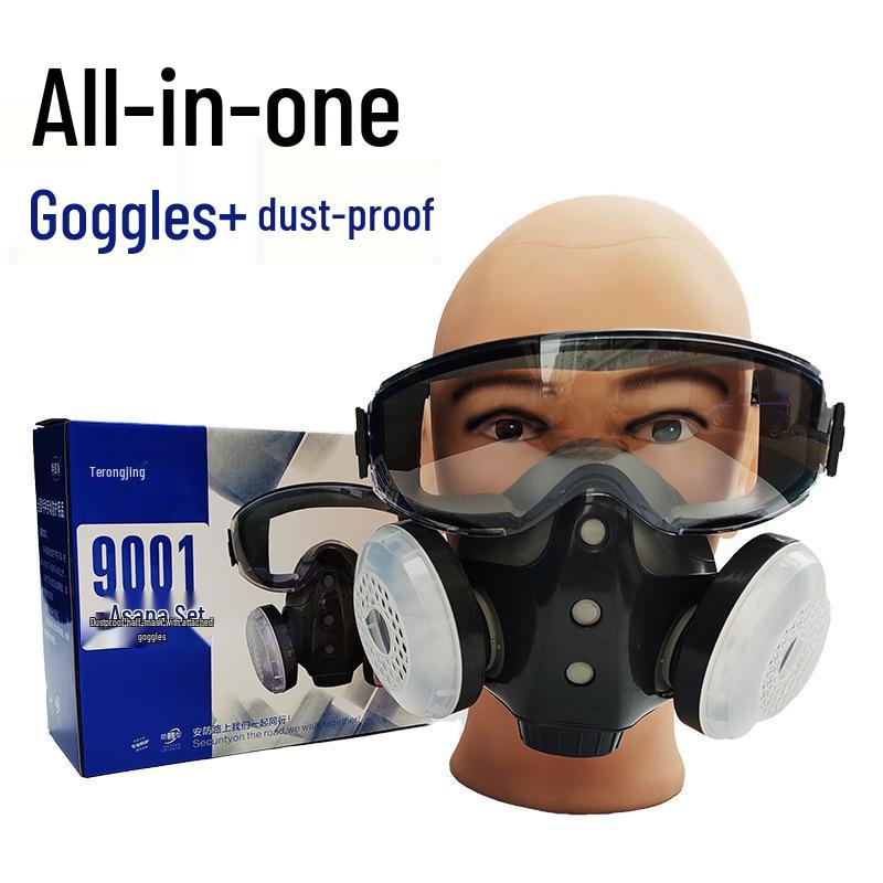 Telangjing 9001 Eye Protection Dustproof Mask & Anti-Splash Welding Glasses
