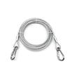 3-10M Double-Headed Dog Tie Out Cable Leash Raction Rope Metal Buckle Steel Wire Anti-Rust Training Collar Outdoor Dogs Strap