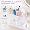 2 pcs Acrylic Countertop Tray Transparent Colorful Bathroom Vanity Tray Storage Tray  Bathroom Decor