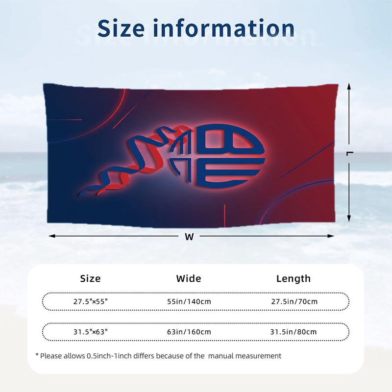 Bolton Wanderers FC Print Quick Dry Beach Towel Microfiber Absorbent Portable Travel Swimming Towel