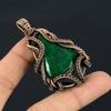 Emerald Pendant, 999 Copper Wire Wrapped Pendant Gemstone Jewelry, Handmade Pendant Amazing Jewelry, Gift For Her