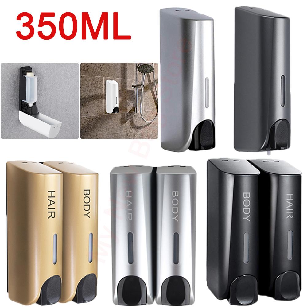 Single/Double 350ml Soap Dispenser Liquid Soap Container Wall-mount Shower Bath Shampoo Dispenser Bathroom Washroom Accessories