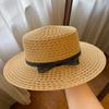 Spring and summer new bow seaside photo top hat children's sunshade straw hat beach vacation wind sun protection sun hat