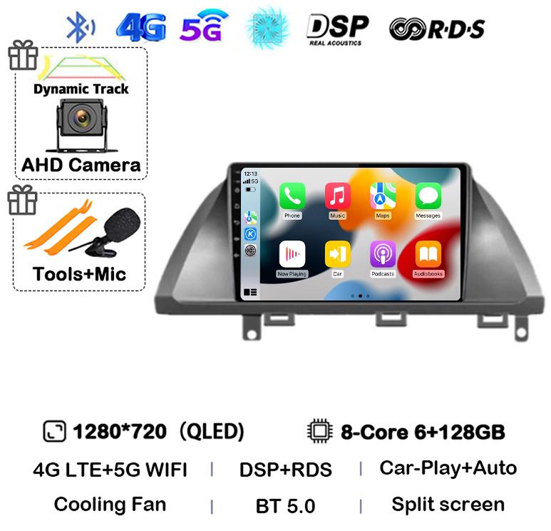 Android 14 Auto Carplay For Honda Odyssey 2005 - 2010 Screen Car Radio Stereo GPS Navigation Multimedia Video Player WIFI 4G DSP