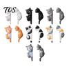 Adhesive Switch Plate Cover 3D Cat Light Sticker, Decorative Resin Wall Cover, Cute Animal Surround Stickers, Peel And Stick decorations for