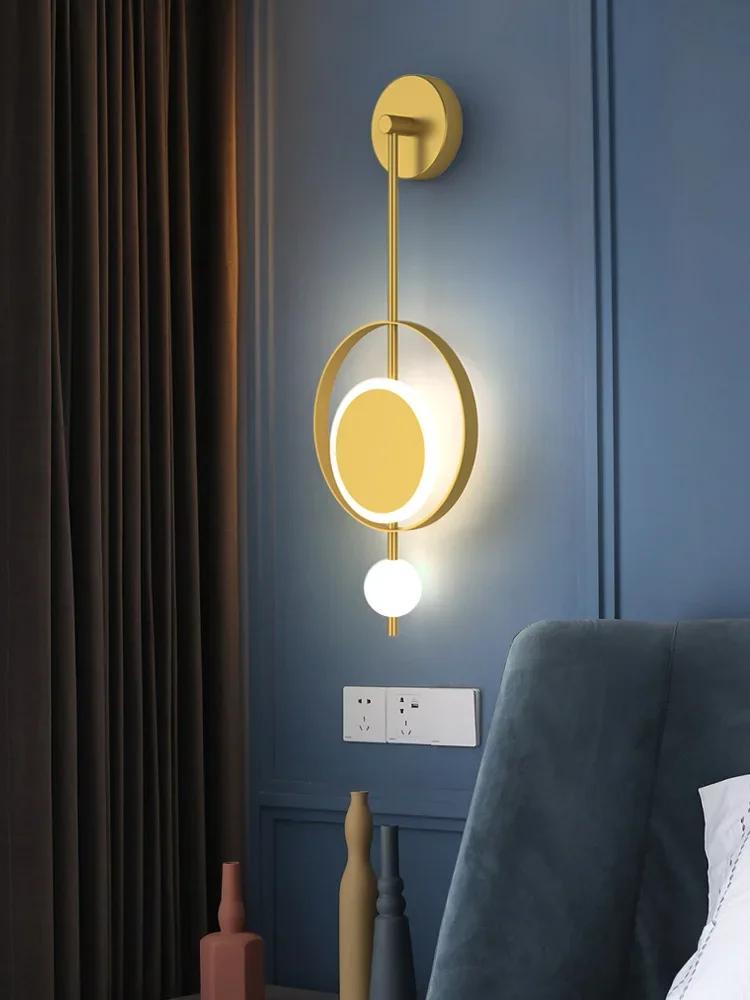 Modern Interior Wall Light Indoor LED Round Decoration Lamp Golden Minimalist Stair Light Living Room Bedroom Aisle Wall Lights