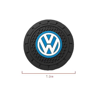For VW New 1/2pcs Car Water Cup Waterproof Non-slip Silicone Coasters For Volkswagen VW Golf Caddy Scirocco Beetle Touran Rline