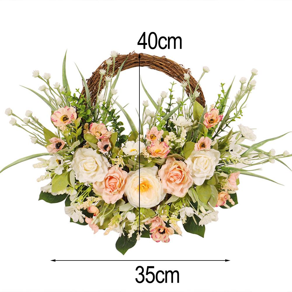 Indoor Outdoor Decor Artificial Flower Pendant Charming Home Decor Exquisite Spring Appeal Natural Twig Base For Front Door