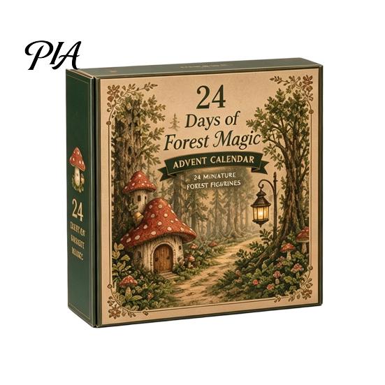 Collectible Alien Elf Figures 2026 Spirit Advent Calendar, 24-Day Countdown Mini Figure Set, Festive Home Decor Ornaments Fairy Christmas Ornament