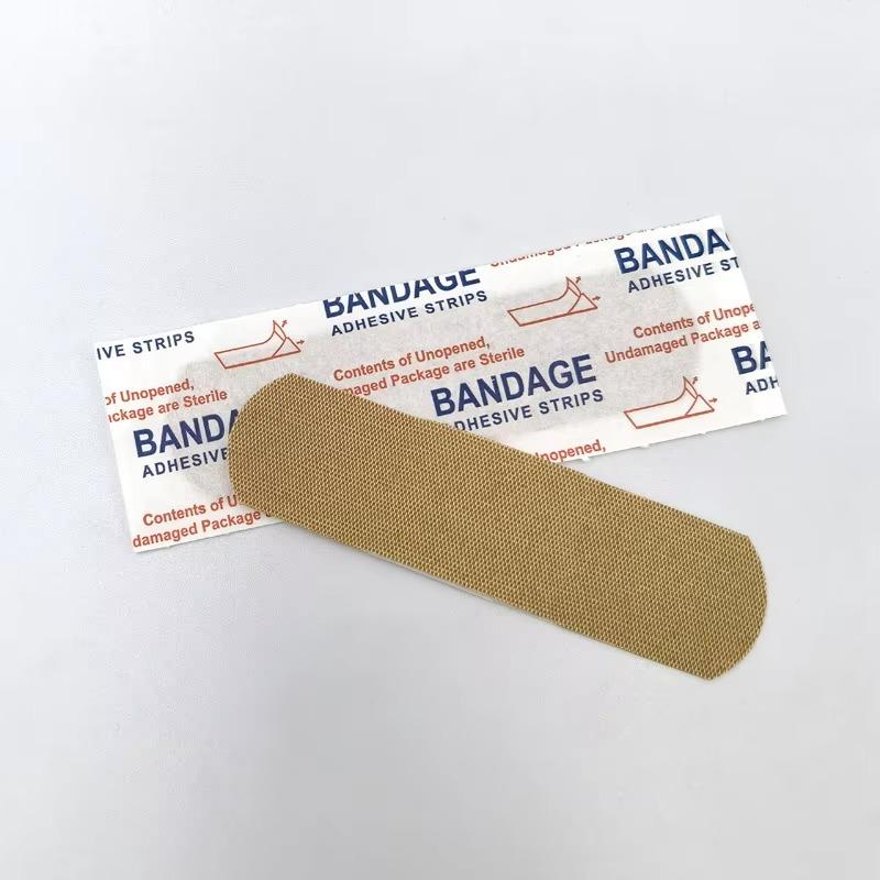 50pcs Fabric Adhesive Bandages - Flexible Breathable First Aid for Fingertip Knuckle Wound Care, Multi-Size Family Emergency Kit