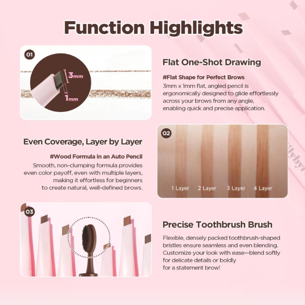 lilybyred Hard Flat Brow Pencil 0.17g