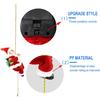 Electric Santa Climbing Rope Decoration, Climbing Santa with Music, Battery Operated Climbing Santas Claus, Funny Musical Christmas Tree Ornament,