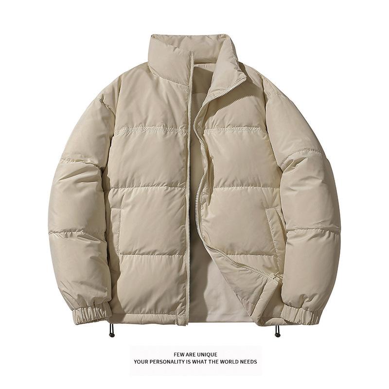 Winter New Warm Thickened Down Jacket Men's Bread Jacket Trendy Brand Short Stand-up Collar Handsome White Duck Down Jacket