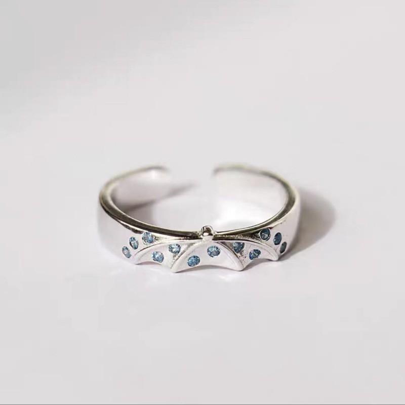 Minimalist Luxury Couple Ring Set Adjustable Open Design Geometric Shape Plated Unisex Romantic Gift