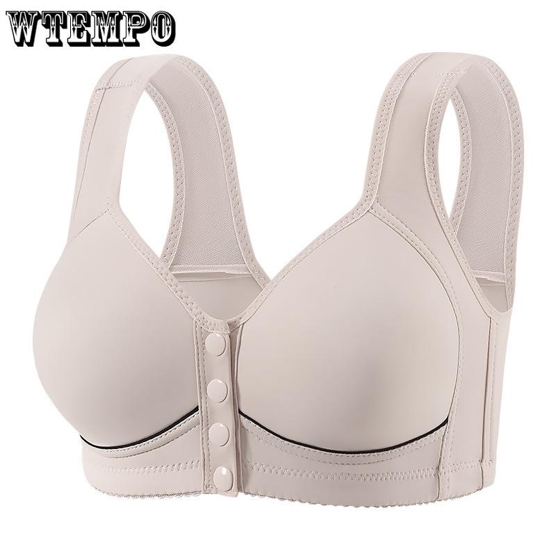 BHs in großen Größen ohne Bügel Damen-BH mit Knopfverschluss vorne Sammelnde Seitenstützung Lingerie für Damen