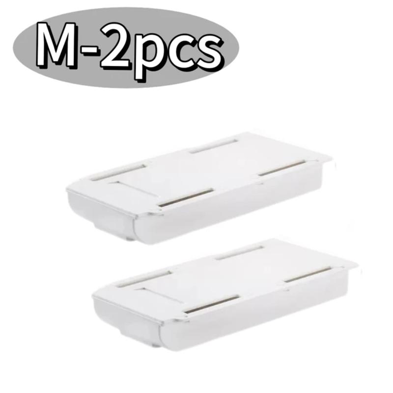 Under Desk Drawer Hidden Hanging Stationery Storage Box Self-Adhesive Pencil Tray Office Organizer Holder Large Capacity