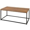 Rectangular Coffee Table - AKTIVE - 90x48x40 Cm - Oak Effect - Black Metal Structure - Capacity 20 Kg